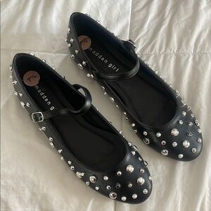 Madden girl black studded flats